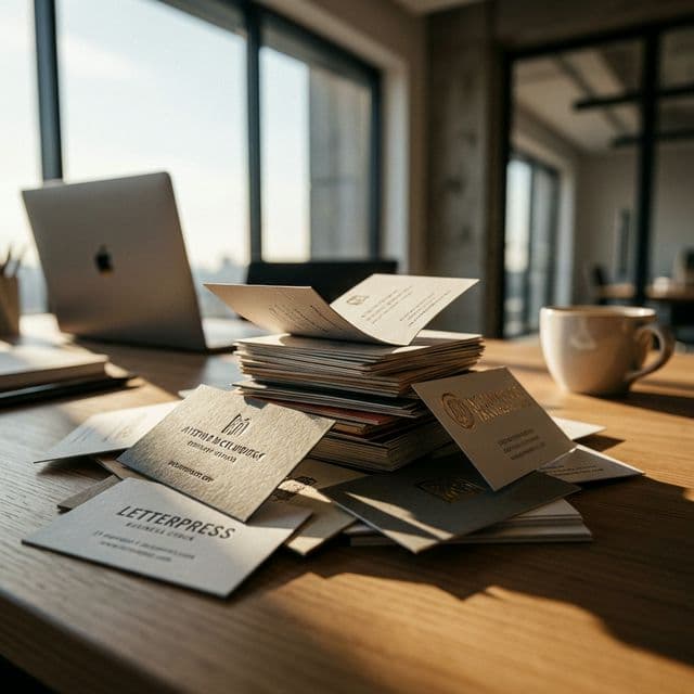 Stack of business cards